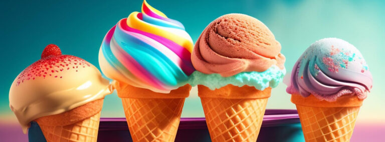 ice cream with the milk deliciously.