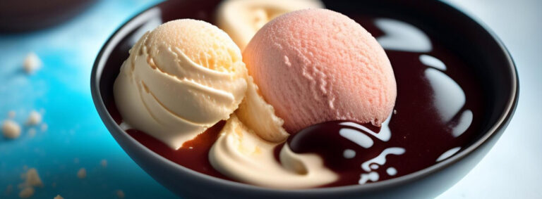 Ice cream may be served in dishes